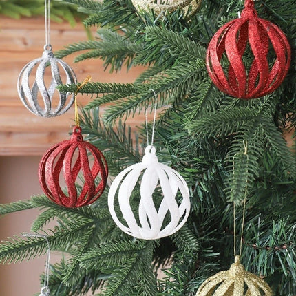 6Pcs 6cm Christmas Ball Ornaments Holiday Home Decoration