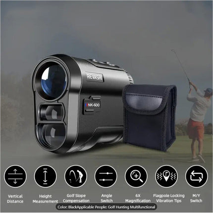 Golf Rangefinder 600M Laser Range Finder Distance Slope Angle Vibration