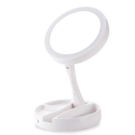 10X Magnifying Makeup Mirror With LED Light 360° Rotation Flexible Foldable NEW