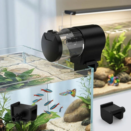 Automatic Fish Feeder 100ML Capacity Battery Operated for Aquarium Fish Tank