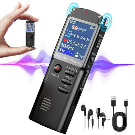 Digital Voice Recorder Dictaphone Audio MP3 Player Sound Voice Recording Device