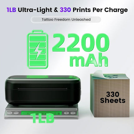 Bluetooth Tattoo Stencil Printer Wireless Thermal Machine with 30 Papers