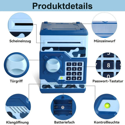Digital Piggy Bank with Password Lock & Auto Bill Roller ATM Style  Gift HOT