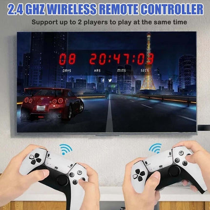 Wireless Retro Game Console Built-in Games 4K Output Dual 2.4G Controllers 64GB