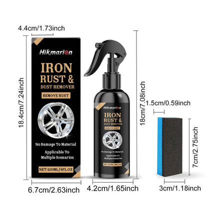 1Sets Iron Rust & Dust Remover Spray, Fast-Acting Metal Surface, Car Rust Remover