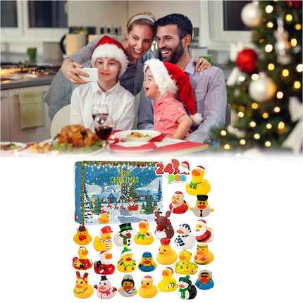 Christmas Advent Calendar Ducks 24 Days Christmas Countdown Rubber Duck