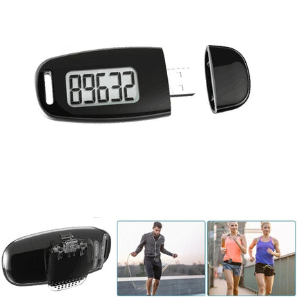 3D Pedometer for Walking Step Counter USB Rechargeable Step Tracker w/ Backlight