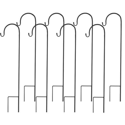 8 Pack Shepherd Hooks 90cm, Plant Basket Hanger Crook, Garden Stakes Bird Feeder Pole