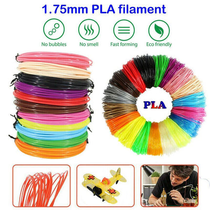 20 Colours 100m PLA Filament 1.75mm for 3D Printing Pen