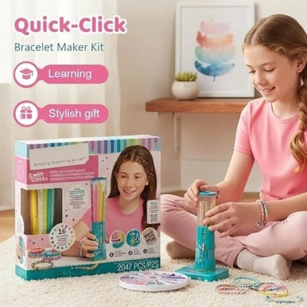 Make It Real Swift Clicks Heishi Bracelet Maker Kit DIY Girls Craft TikTok Viral