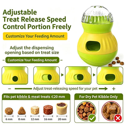 Pet Dog Cat Treat Food Dispenser Toy Slow Feeder Puzzle Interactive Ball Toy AU
