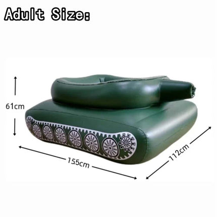 Pool Tank Float Adult Inflatable Swimming Game Toy Water blaster Holder 155 x 112 x 61cm