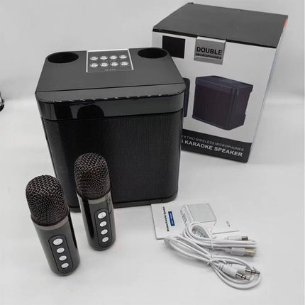 Wireless Bluetooth Speaker Home Karaoke Singing Machine Dual Microphone