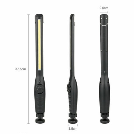 2PCS Rechargeable COB LED Slim Work Light Lamp Flashlight Inspect Folding Torch