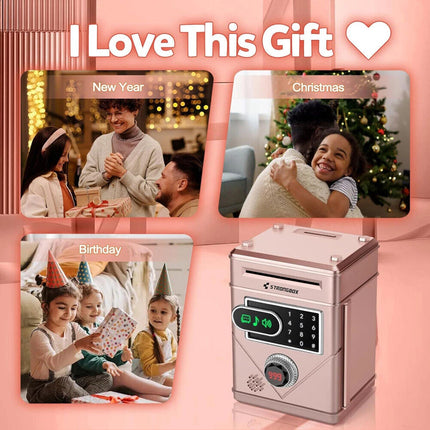 Automatic Electronic Piggy Bank Password ATM Money Box Cash Coin Saving Box Gift