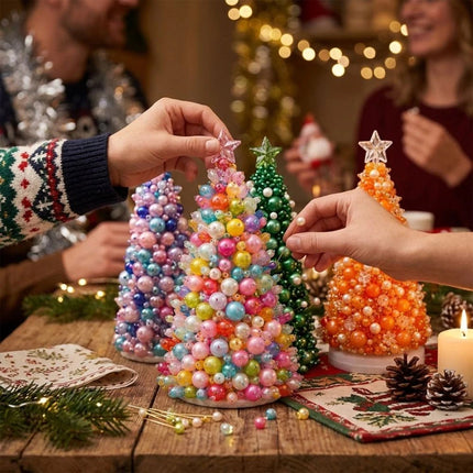 Sparkling Dreamy Beaded Christmas Tree DIY Kit Home Decoration Green