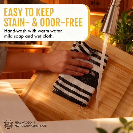 Bamboo Cheese Board & Knife Set - Image 4