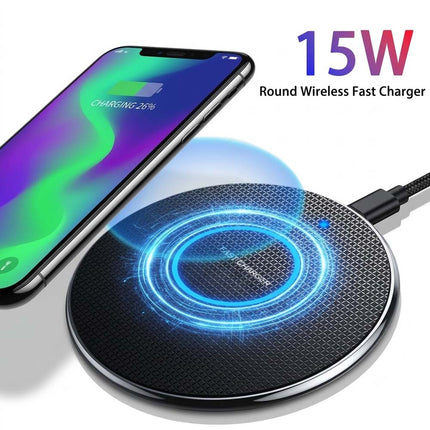 Wireless Charger 15W Fast Charging Pad For iPhone Samsung Android
