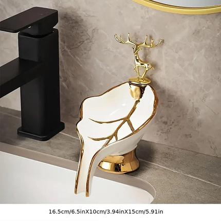 Soap Dish Holder with Drainage Non Slip Bathroom Kitchen SinkHome Storage Holder