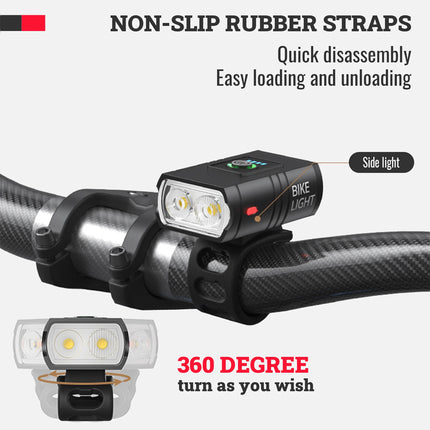 Bike Light Set Rechargeable LED Bicycle Lights Waterproof Headlight Front Rear