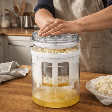 Stainless Steel Whey Separator Quick Strain Cheese Strainer Yogurt Making