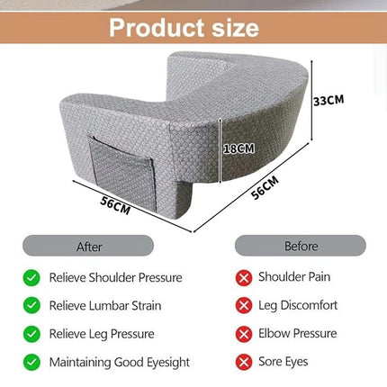 Reading Pillow Lap Desk Arm Rest Support Pad Table for Gaming Working Bed Sofa