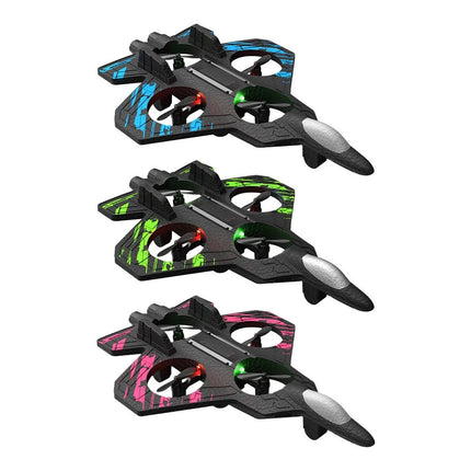 2026 Upgraded Skyriders RC Jet Stunt Fighter Jet LED Lights 360 Flip Foam Plane