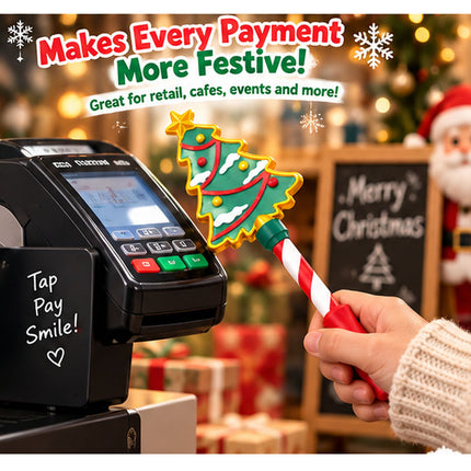 3D Christmas Tree Printed Wand Tap to Pay Christmas Magic Wand Contactless Payment Card Holder