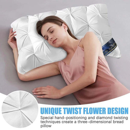 2Pc Duck Feather Pillows Luxury Hotel Pillows Standard Queen Size