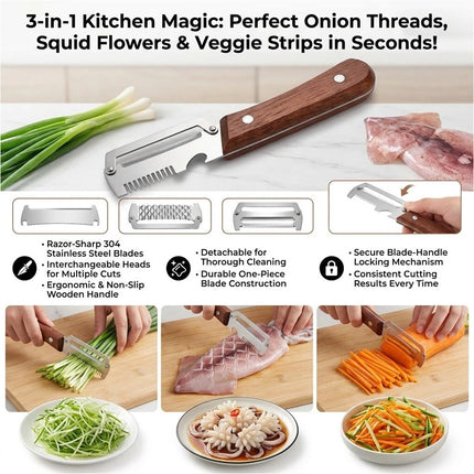 Stainless Steel Vegetable Peeler Wooden Handle Fruit Potato Slicer Kitchen Tool
