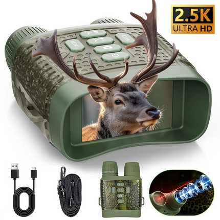 2.5K Night Vision Goggles Infrared Digital Binoculars 6X Zoom + 2000mAh Hunting