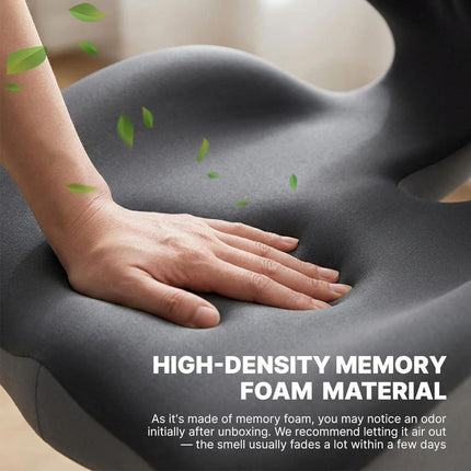 Memory Foam Seat Cushion w/Lumbar Support Pillow for Back & Sciatica Pain Relief