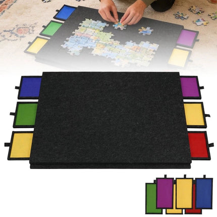 Felt Puzzle Platform Tilting Jigsaw Puzzle Board Adjustable Stand With 6 Drawers