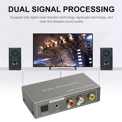 Digital Audio Converter HDMI ARC Optical Coaxial To Analog Jack AUX RCA Splitter