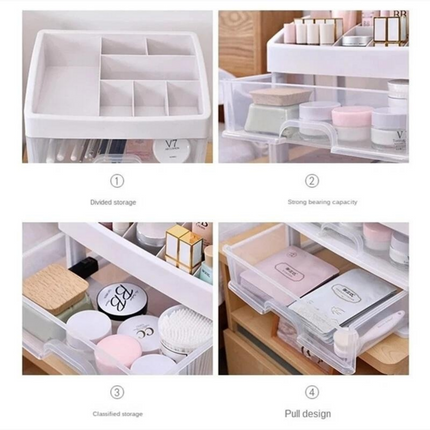 Multi-Drawers Makeup Organizer Container Box Cosmetic Storage Box Desk Lipstick
