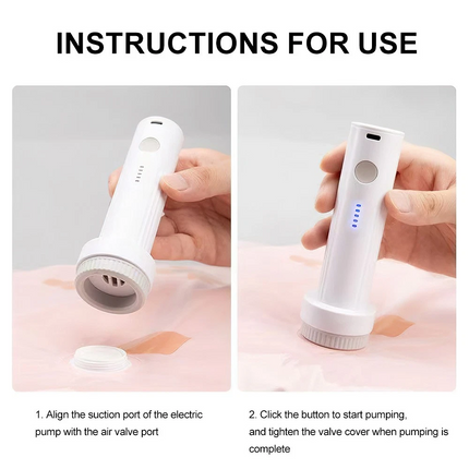 Portable Electric Vacuum Pump Rechargeable Vacuum Bag Suction Pump Travel