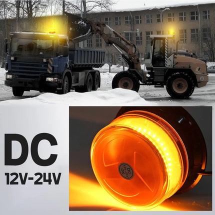 Amber Strobe Warning Light 36 LED Rotating Flashing Beacon 12V 24V Truck Trailer