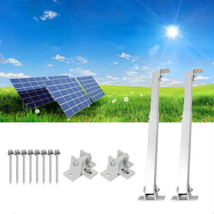 2Pcs Solar Panel Tilt Mount Brackets RV Flat Surface Mounting Set Adjustable