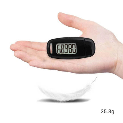 3D Pedometer for Walking Step Counter USB Rechargeable Step Tracker w/ Backlight