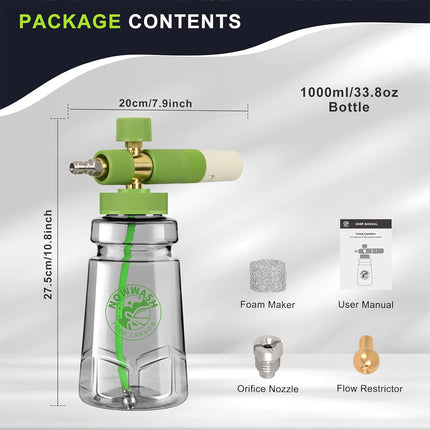 1L Foam Cannon Bottle Sprayer for Car Pressure Washer