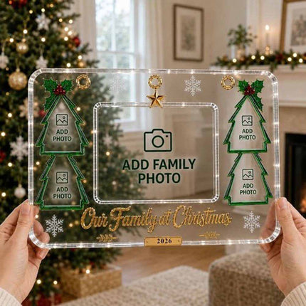 Acrylic Family Photo Frame Wall Hanging Clear Photo Frame Dining Table