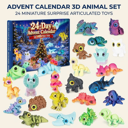 3D Printed Animals Christmas Advent Calendars 2026, 24 Day Christmas Countdown