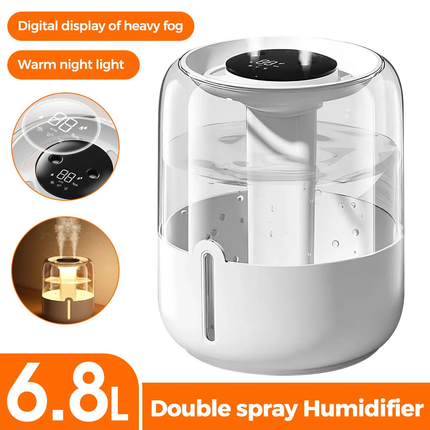 6.8L Extra Large Cool Mist Air Humidifier with Night Light Room