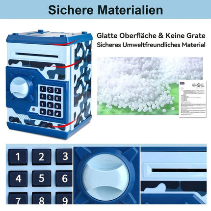 Digital Piggy Bank with Password Lock & Auto Bill Roller ATM Style  Gift HOT