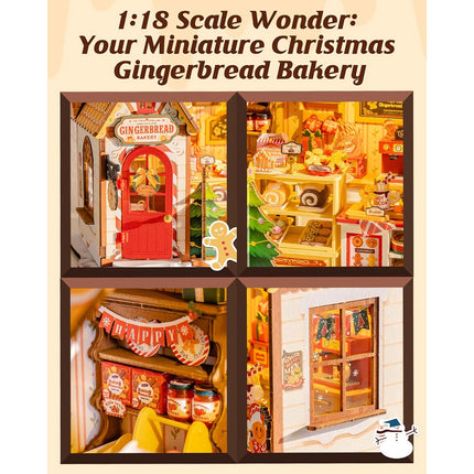 Wooden Christmas Miniature Room Doll House For Boys And Girls Xmas Eve Gift