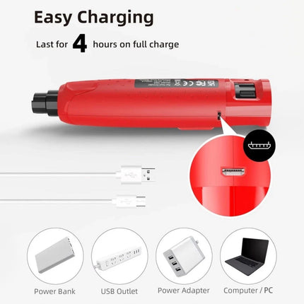 Dog Nail Grinder Quiet - (45db) 6-Speed Pet Nail Grinder with 2 LED Lights for L