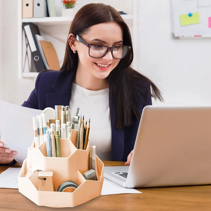 360 Degree Rotating Pen Organiser Large Capacity Desktop Holder Office