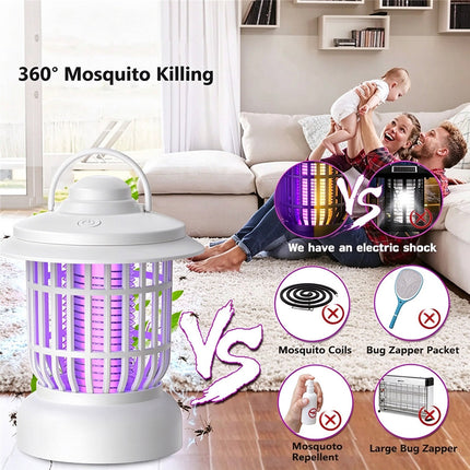 LED Electric Mosquito Lamp USB Fly Trap Insect Catcher Mozzie White