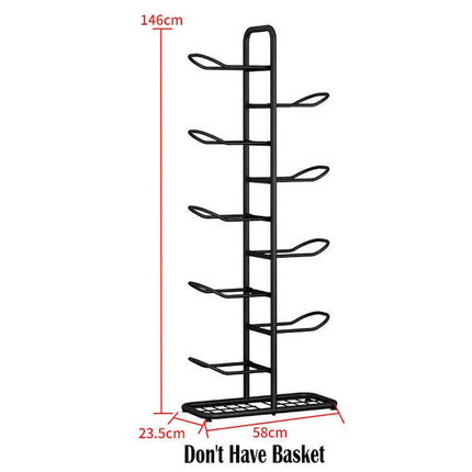 Ball  Rack Basketball Holder Garage Sports Organizer 9-Ball Display Stand