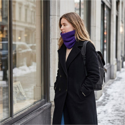 For Women Men Neck Warmer Tube Winter Knitted Scarf Thermal Warm Thicken Chunky Blue